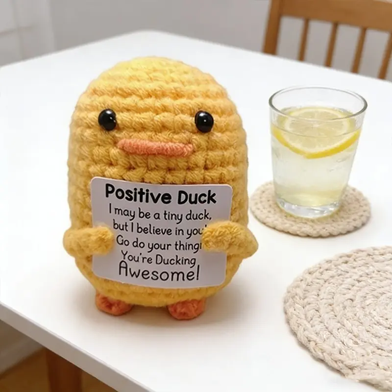 Handmade Crochet Duck Doll Ornament, Amigurumi, Cute Decorative Figurine, Perfect for Home Décor, Unique Handcrafted Gift Idea