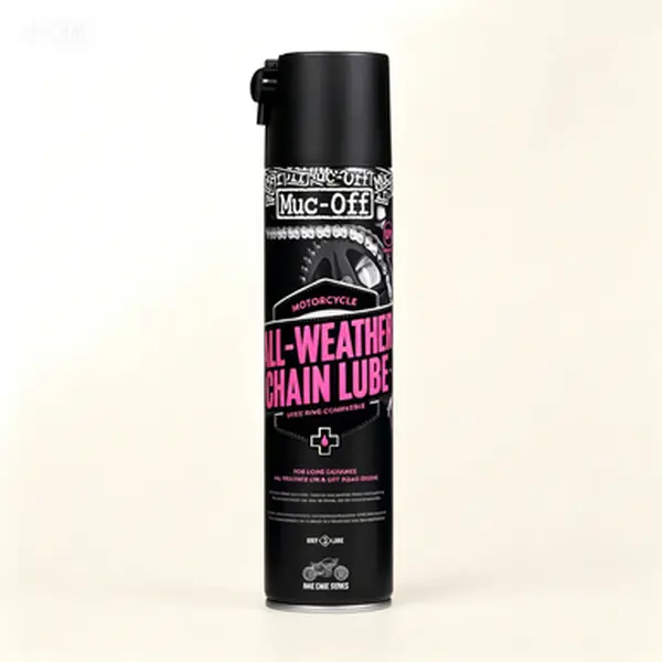 High-Performance All-Weather Motorcycle Chain Lube, 400 Milliliters - Advanced Motorbike Chain Lubricant Spray for Wet & Dry Conditions - Long-Lasting, Durable Protection for Road & Off-Road, Premium Corrosion Resistance Formula