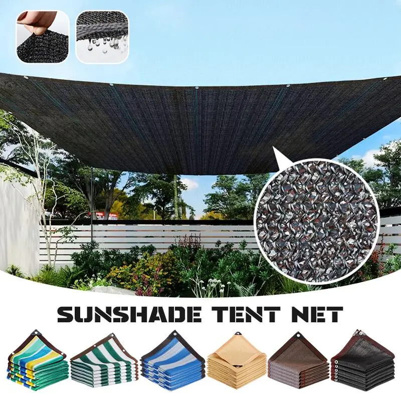 5x5m Sun Shade Sail Cloth Heavy Duty Mesh Patio Privacy Fence Cover with Grommets for Backyard Garden Pergola Carport
