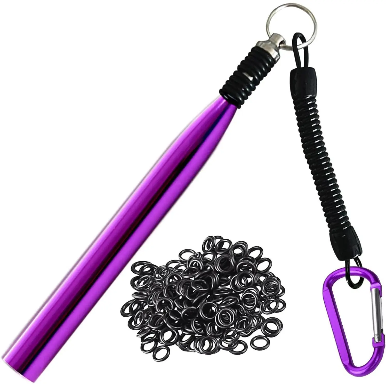 Wacky Rigging Tool, Fishing Bait Rigs, Wacky Rig Ring Tool with 70PCS Worm O-Rings, Wacky Worm Kit for Senko Neko Finesse Stick Soft Baits,camping essentials