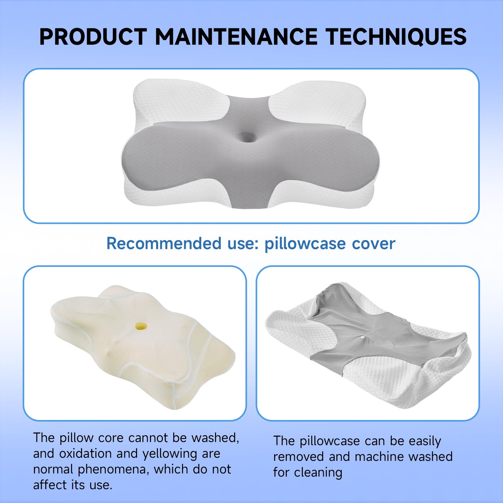 VIZIM Infinity Memory Foam Pillow, Soft & Comfortable Cervical Neck Support Pillow for Sleeping, Ergonomic Bed Pillow for Family, Bedroom & Gift Use