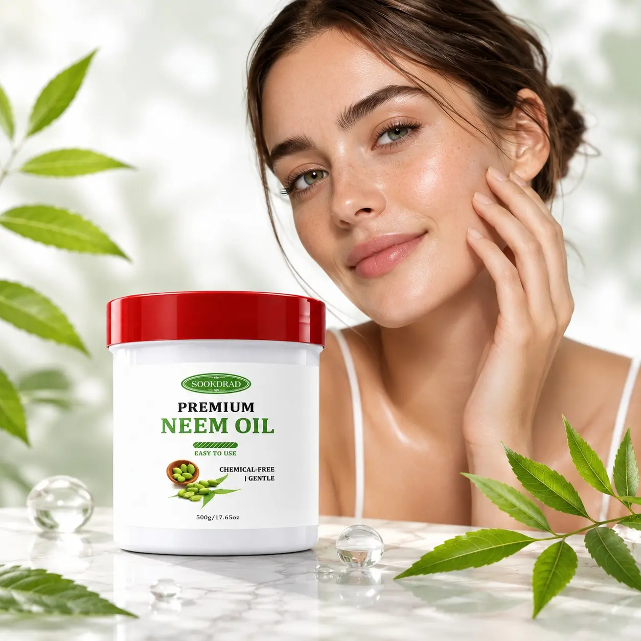 Premium Neem Oil, Chemical-Free, Gentle, Easy To Use, For Skincare, For Hair Care, 500g