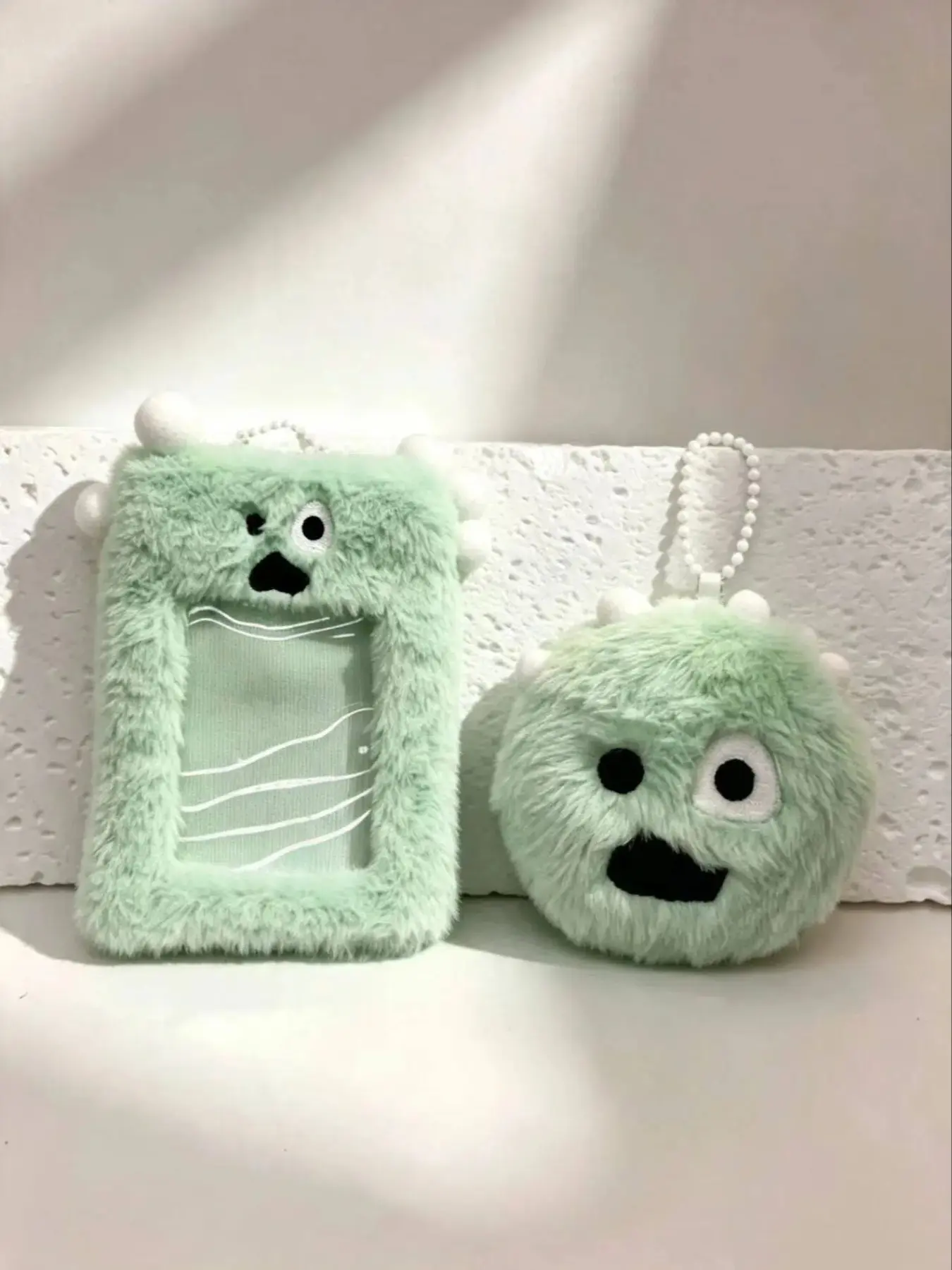 2pcs Korean Idol Cute Cartoon Keychain, Limited Edition Backpack Accessory, Fan Exclusive Trendy Gift, Kawaii Plush Card Holder