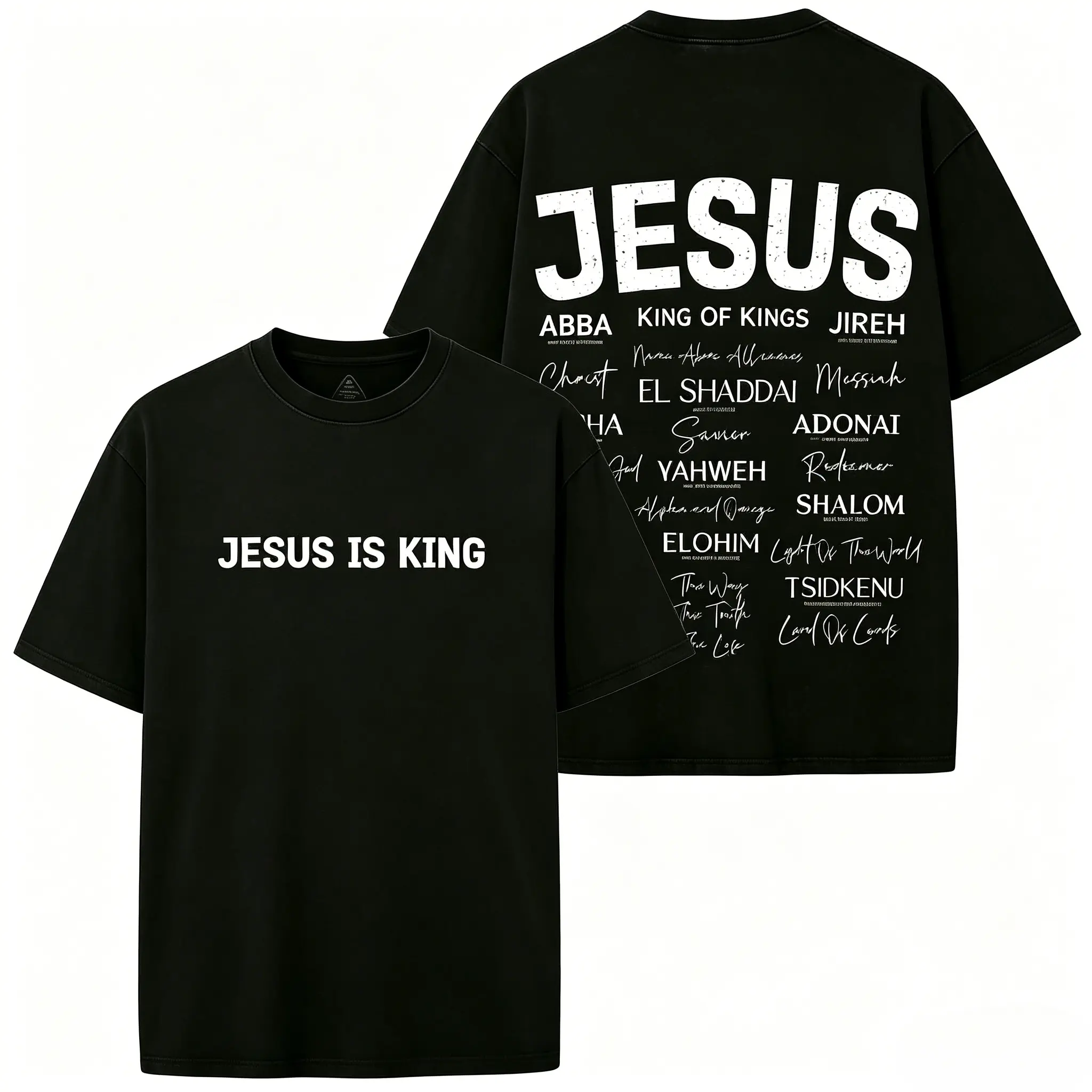 Men's Oversized Bible Verse Graphic T-Shirt - Menswear Gym Wear Unisex, Soft Breathable Cotton, Relaxed Fit Round Neck Top for Casual & Workout Use, Cold Wash Compatible