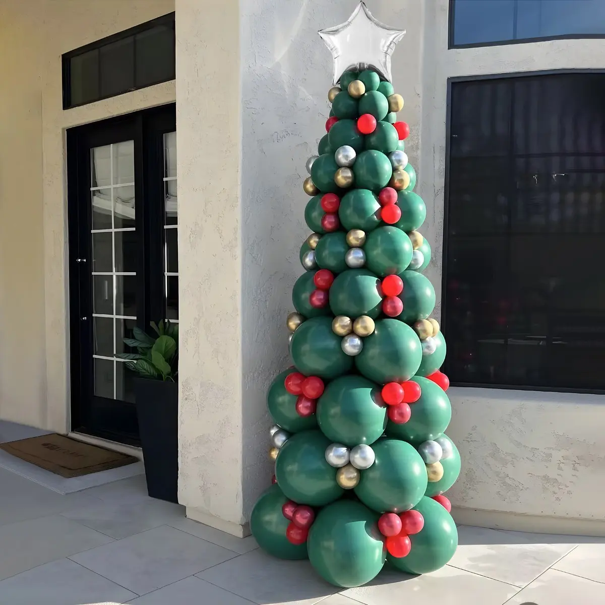 Christmas Theme Balloon Set, Deep and Latex Balloons, Indoor Decoration, Christmas and New Year Decorative Balloons