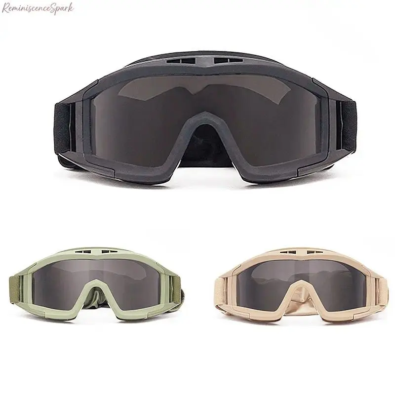 XUH Unisex Tactical Off Road Goggles, 3 Pairs for Outdoor Riding & Work, Full-Coverage Frame with Anti-Fog & Impact-Resistant Lenses, Outdoor Riding Goggles, Heavy-Duty Activities, Training, Weather Resistant