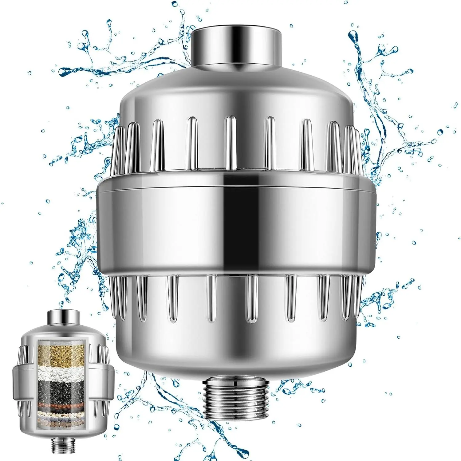25 Stage Shower Filter,  Shower  Water Filter for Hard Water | Showerhead Filters to Remove Chlorine   & Improve Water Efficiently,  for  Hair, Easy to Install