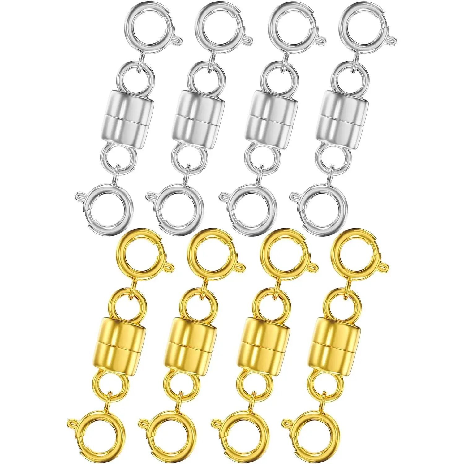 Necklace Clasps and Closures 14k  and  Two Spring Clasps Beads Chain Extender Necklaces Bracelet Safety  Locking  Clasp Converter