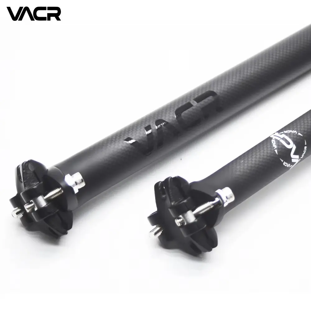 VACR Carbon SeatPost 27.2  31.6 400mm 3K Carbon Fiber Bike Seatpost Suitable for Most Bicycle MTB Road Bike