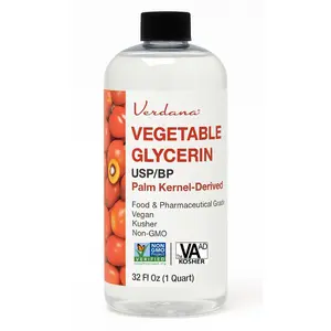 Vegetable Glycerin – USP, Food Grade, Palm-Derived, Soy-Free – Liquid Glycerin for Personal Care, Cosmetic & Formulation Use – Non-GMO, Vegan – 32 fl oz