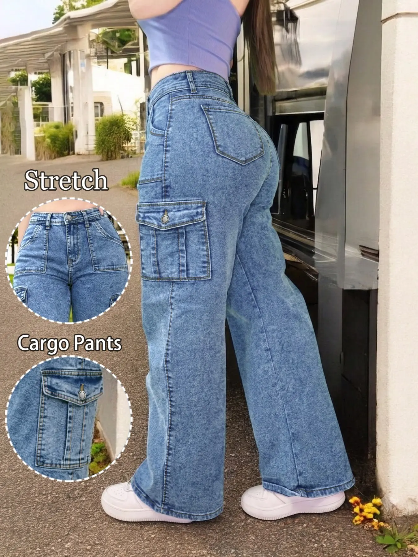 New Women's High-Waisted Loose Jeans, Wide Leg Workwear Pants, Straight Leg Denim, Versatile for All Seasons, Office Wear
