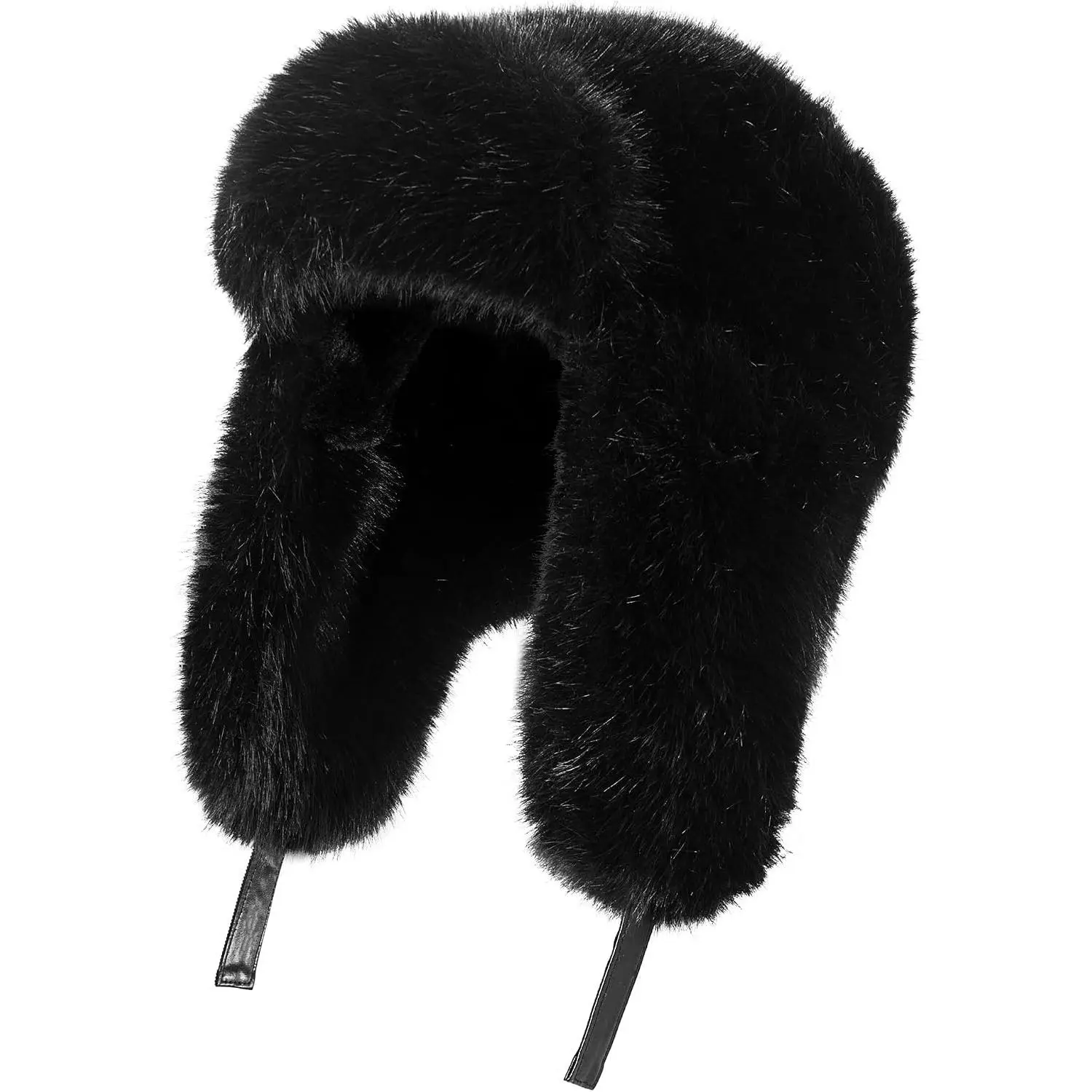Trapper Hat with Ear Flaps Winter Russian-Style Fur Pilot Ushanka Windproof Skiing Hat for Men & Women