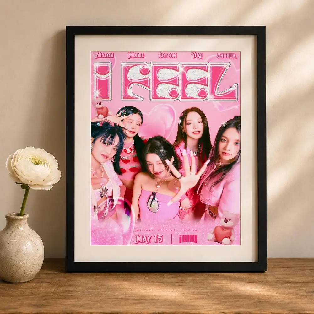 Kpop Girls G-GIDLE (G)I-DLE Poster HD Waterproof Art Poster Wall art print art suitable for living room bedroom bar parlor home decor gift fade-Resistant, sticky, vibrant Dly Wall print