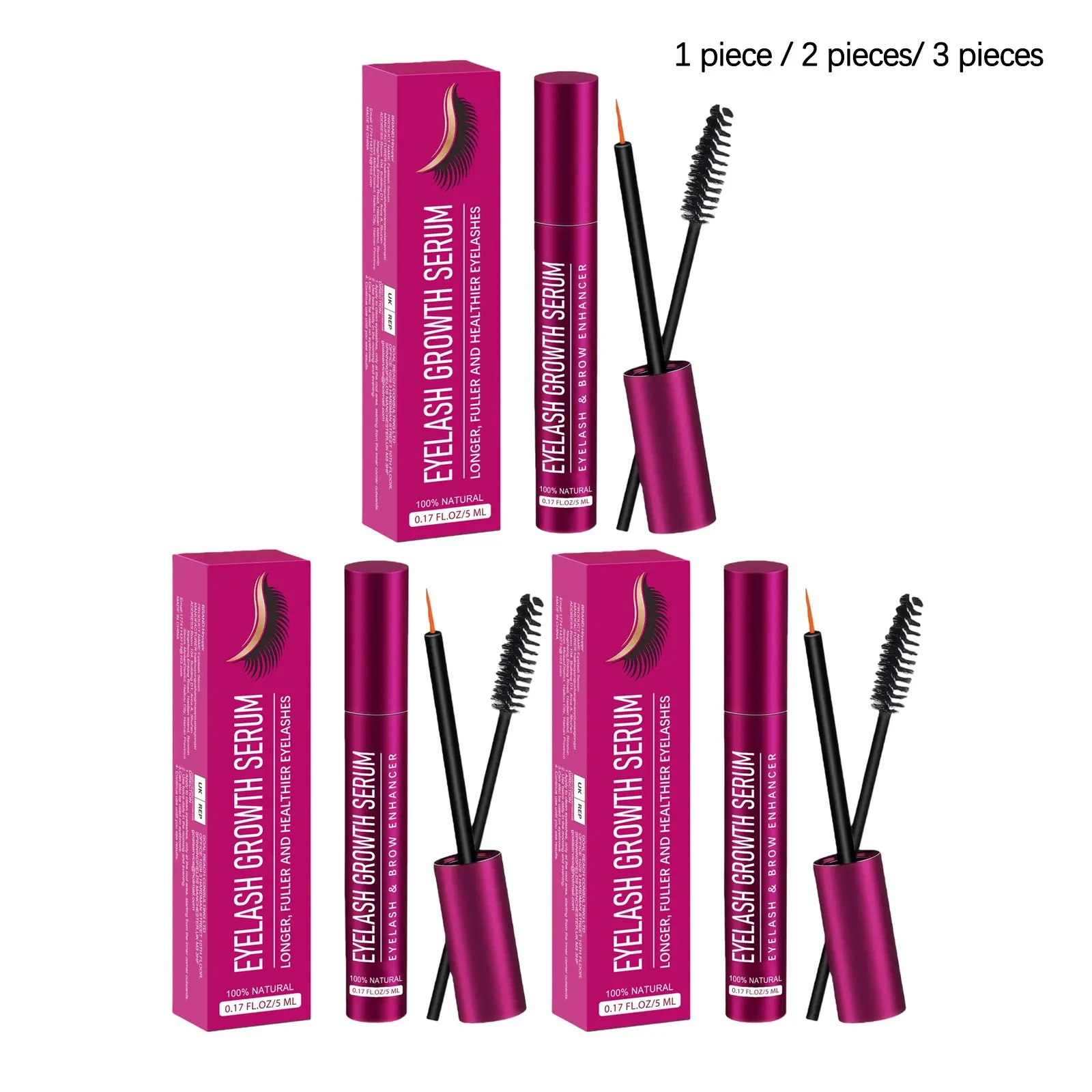 Lash Mascara (5ML/5ML*2/5ML*3), Natural Curl, Long-Lasting Hold, Smudge-Free Formula, Smooth Application, Daily Eye Makeup Essential