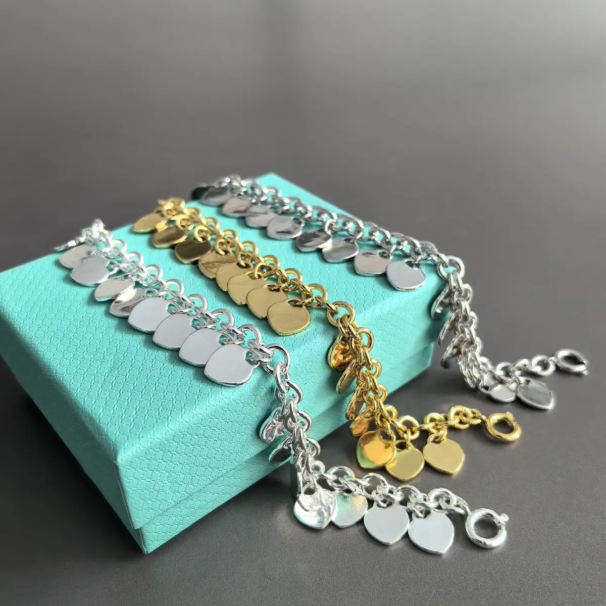 High Quality Heart Symbol Bracelet - Thick Chain OT Buckle Trendy Bracelet - Versatile Necklace tarnish proof jewelry evry jewels Valentines Special for Women-Heart Shaped Pendant TikTokShopCreatorpicks
