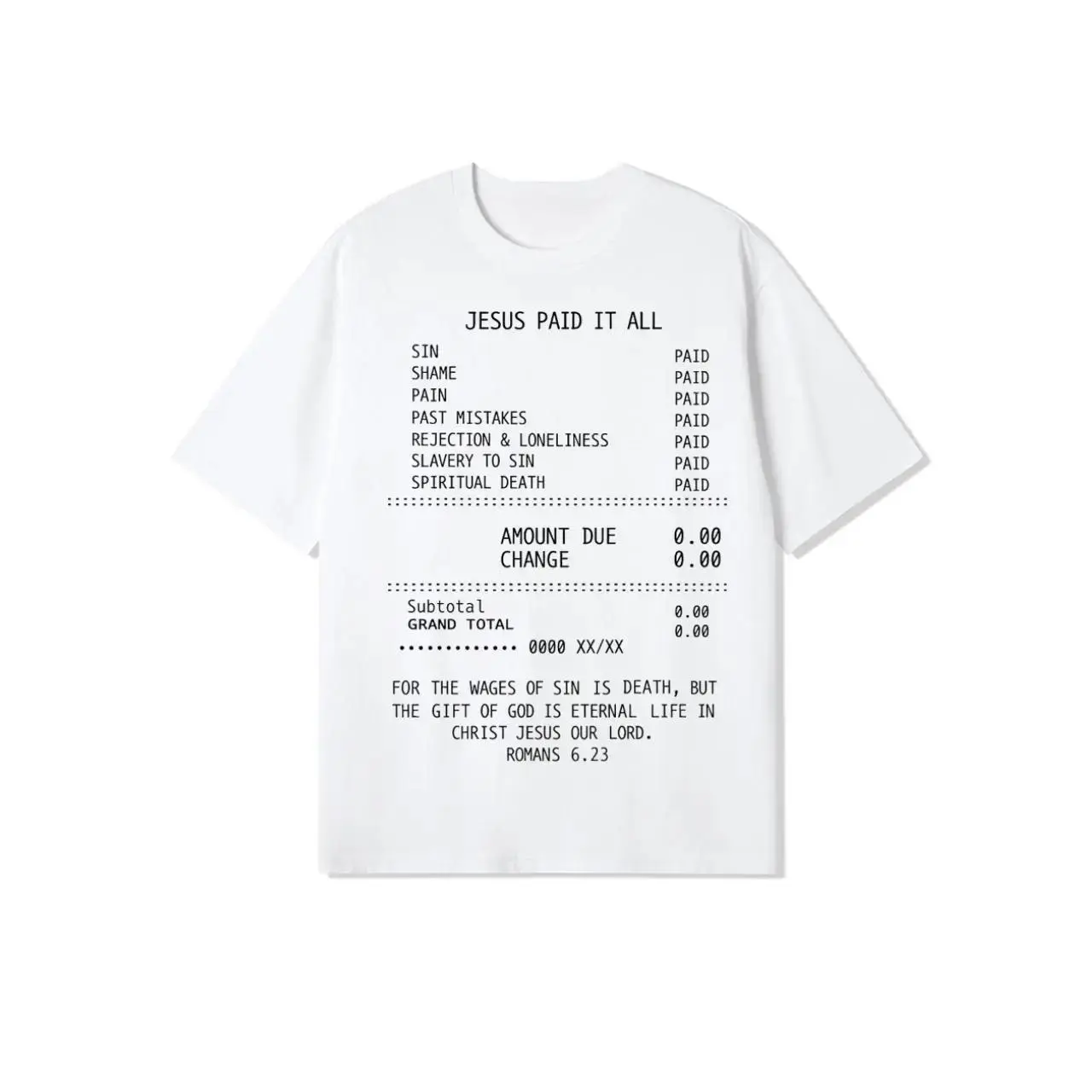 Classic Unisex Jesus Paid It All Distressed Lettering Sports Top - Breathable Lightweight Cotton Fabric, Fit Jesus T Shirts for All Seasons