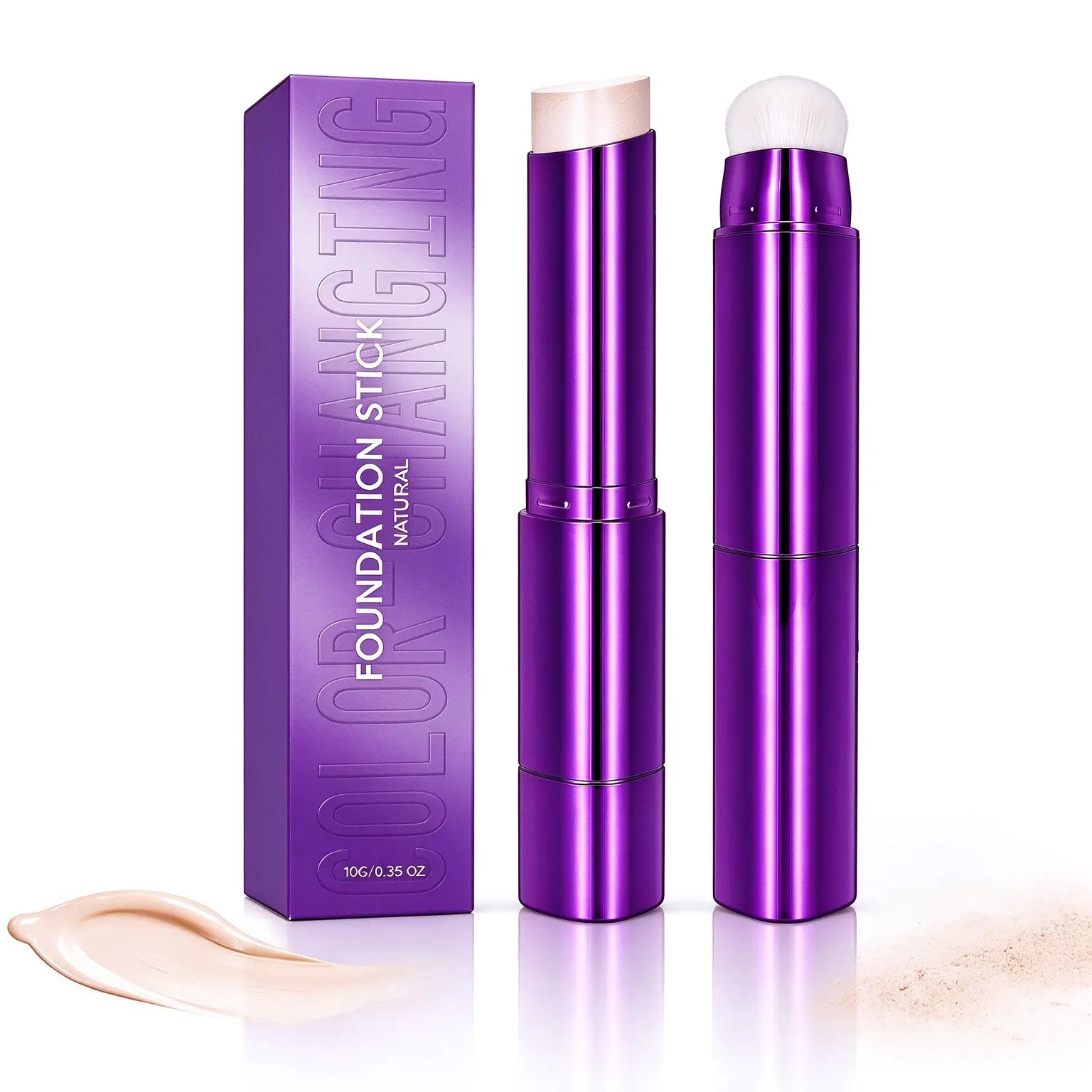 【Black Friday】Official Foundation Stick, 2-in-1 Color-Changing Foundation Stick, Hydrating, Long-Lasting, Lightweight Matte Concealer Foundation Stick