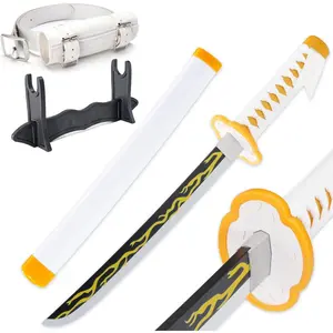 Demon Sword - 23.6" Short Cosplay Katana Replica for Kids - Complete with Belt, Stand, and True-to-Show Design - Anime Sword Ideal for Cosplay and Display.