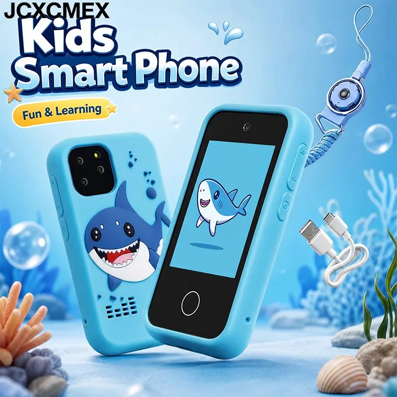 Smartphone Toy with 2.8-Inch Touchscreen Dual Digital Cameras, Selfie Video Function, Educational Games, Ideal Gift for Christmas, Birthday, Halloween
