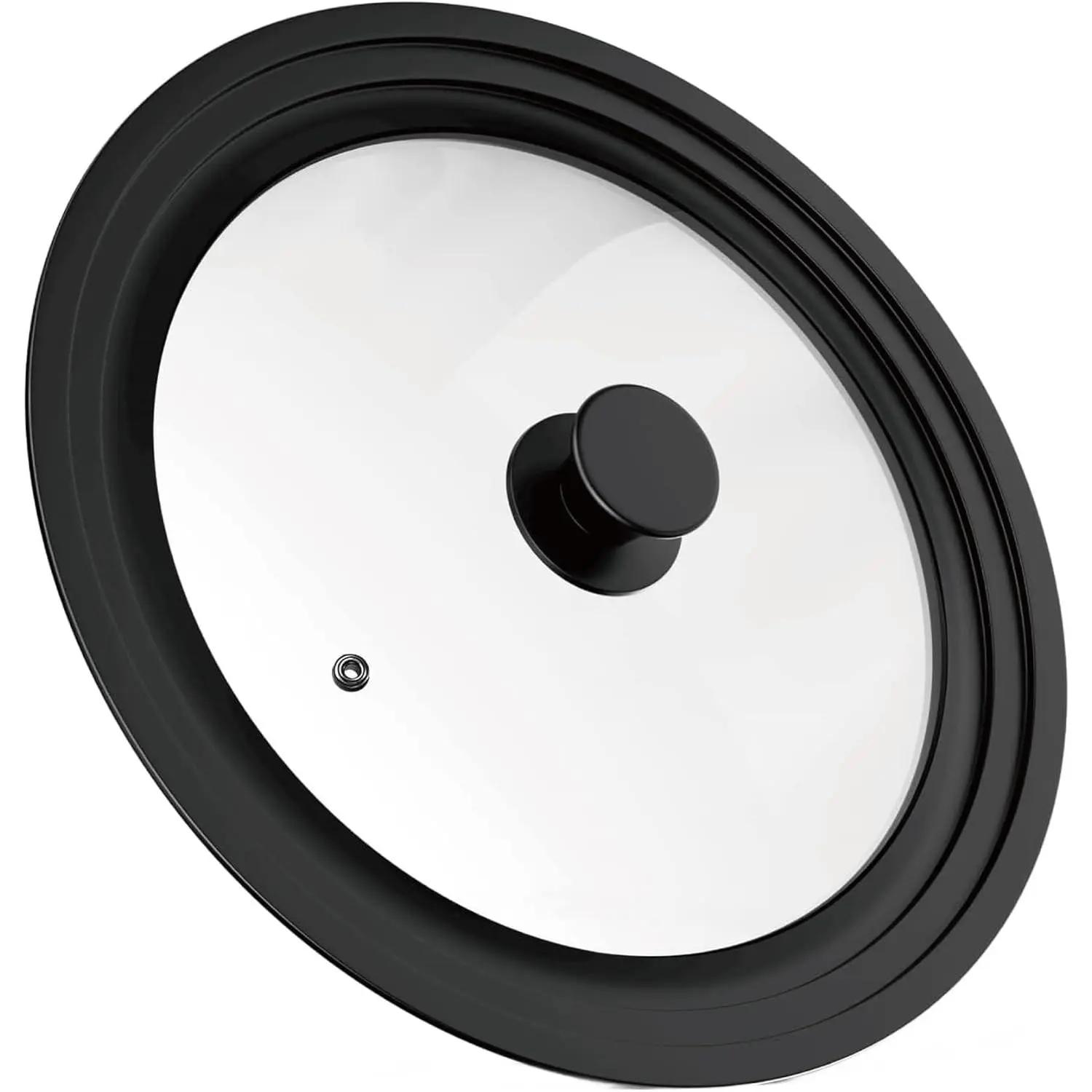Universal Tempered Glass Replacement Lid, Fits 6-12.5 Inch (11/12/12.5") Pots Pans Skillets, Heat Resistant Silicone Rim, Dishwasher Safe Cookware Lid