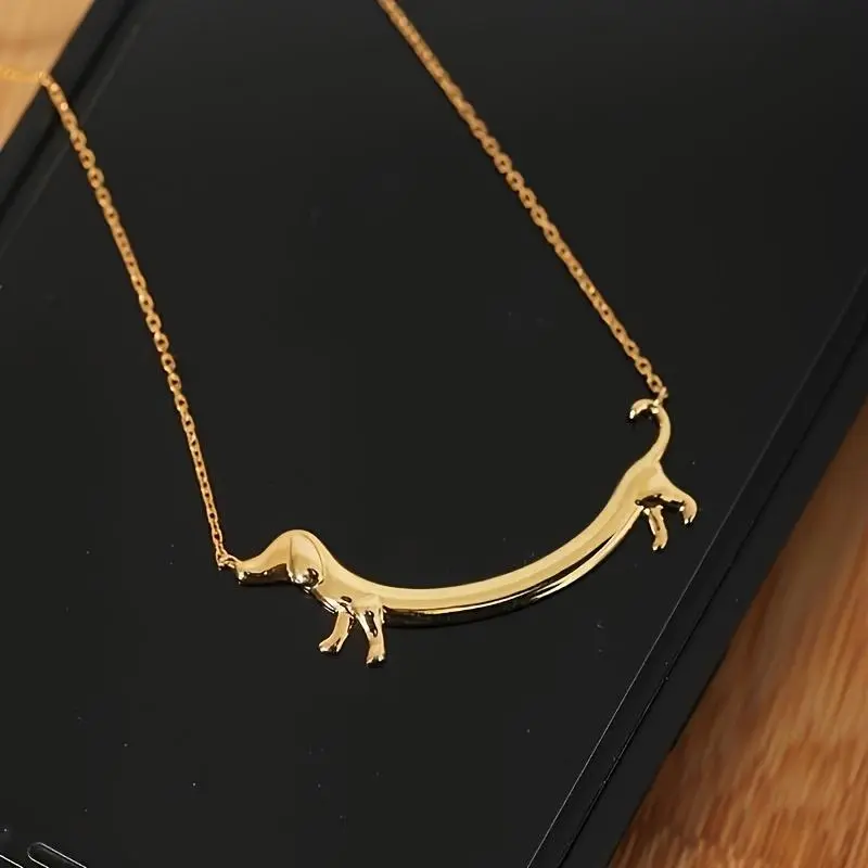 Cute Dachshund Necklace, Versatile High-End Design Fashion Creative Niche Gift for Girlfriend