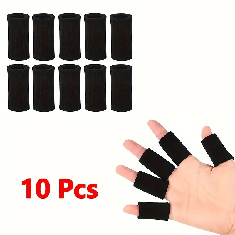 10pcs Finger Arthritis Sleeves, Elastic Thumb Splint Support Protector, Finger Compression Sleeve For Arthritis Joint, Breathable Finger Tape For Trigger Finger Sports Support