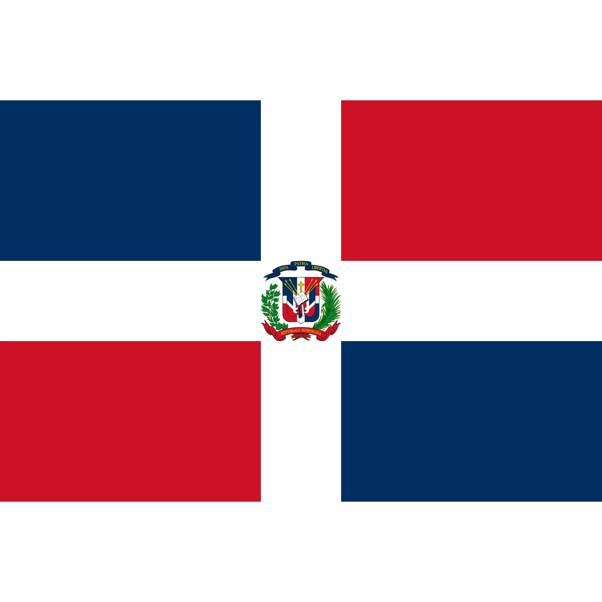 Dominican National Flag Cloth Tapestry, 90x60in Premium Full-Print Cotton-Linen-Polyester Blend, Vivid Light-Enhancing Fade-Proof Fabric