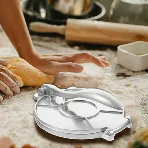 Corn Tortilla Maker, 6inch Aluminum Corn Tortilla Maker, Flour Corn Tortilla Maker, Flatbread Maker, Pancake Maker, Corn Tortilla Maker, Corn Roll Maker, Flatbread Maker, Corn Tortilla, Pizza, Dumpling, Bread Dough Press Machine (Silver)