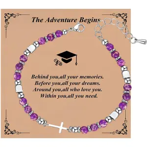 Personalized Graduation Gifts for Her 2026,Beaded  Bracelets for Her,Cool Graduation Bracelets for College//High School/8th Grade/5th Grade/Middle School/Masters