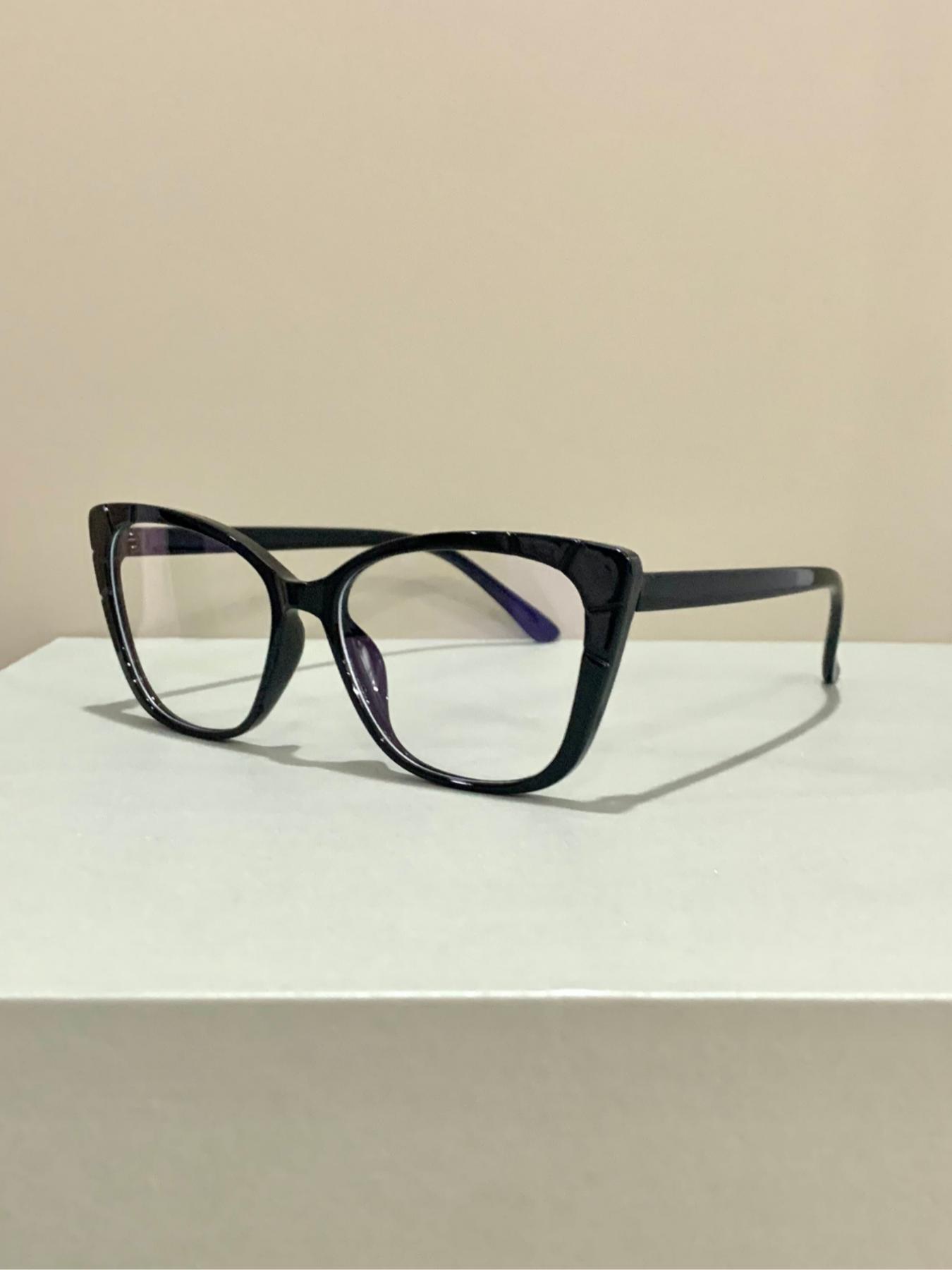 Cat Eye Glasses Fashion Trendy Simple Flat Glasses for Women Men, Casual Style PC Lens, All Seasons Wear, Unisex Eyewear, Lightweight Durable Glasses