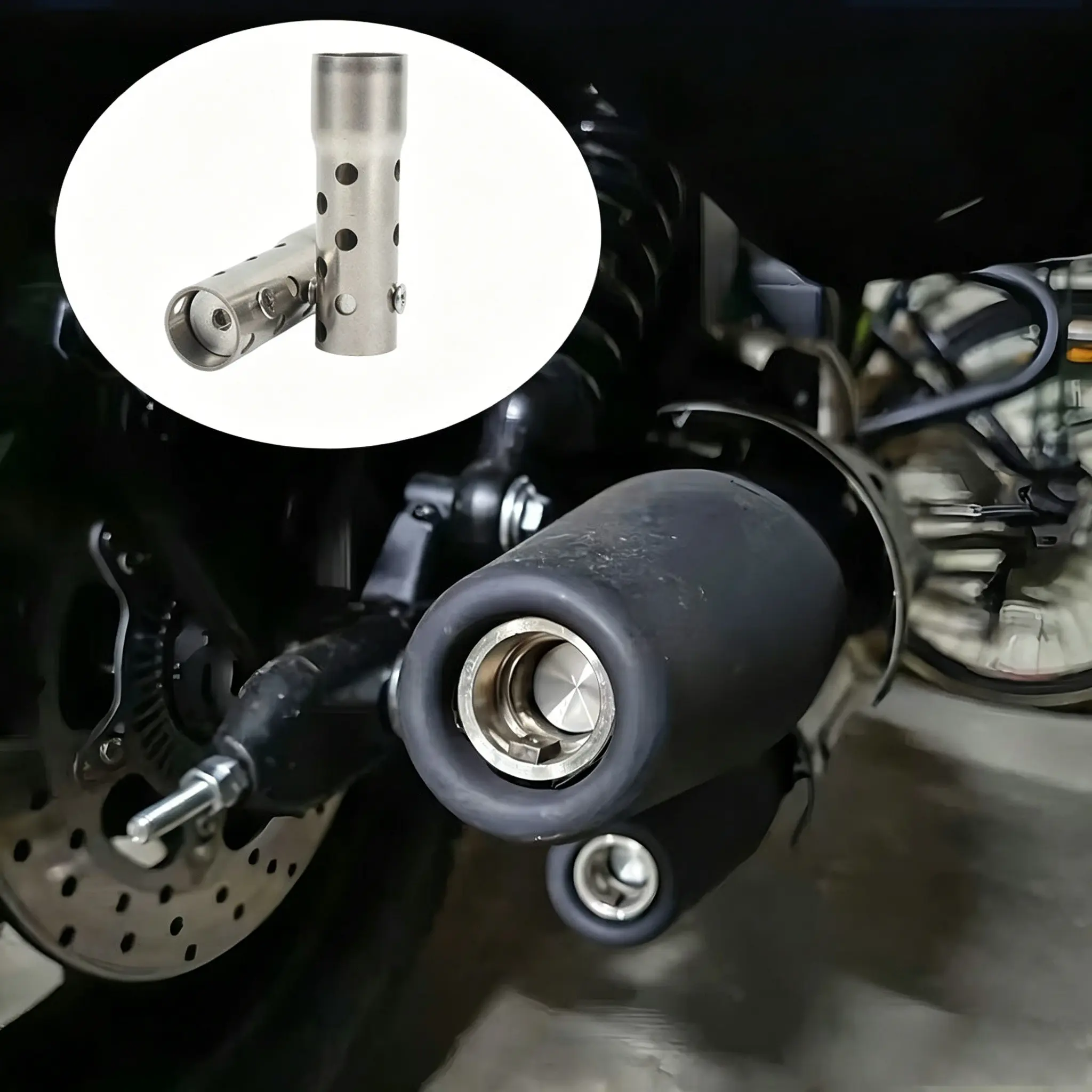 Motorcycle Exhaust Muffler Silencer Kit, New Noise Reduction Design, Compatible with Spring 250cl-C & 450clc, Motorcycle Modification Parts, Exhaust System, Replacement