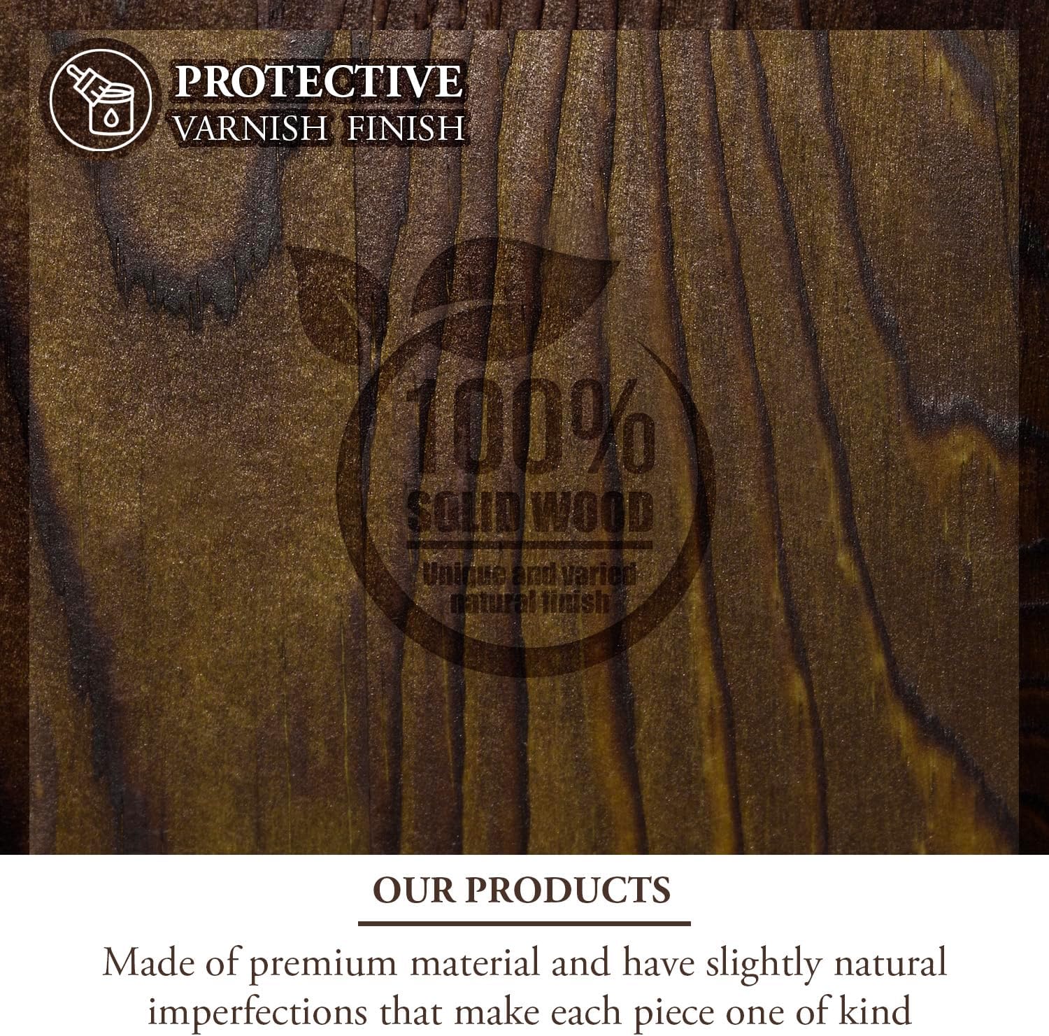 3 Panel Wall Mounted Entryway Bulletin Board Combo Set with Rustic Burnt Solid  Frame with a Chalkboard, Cork Board, Black Metal Mail Basket, and Hanging Rail