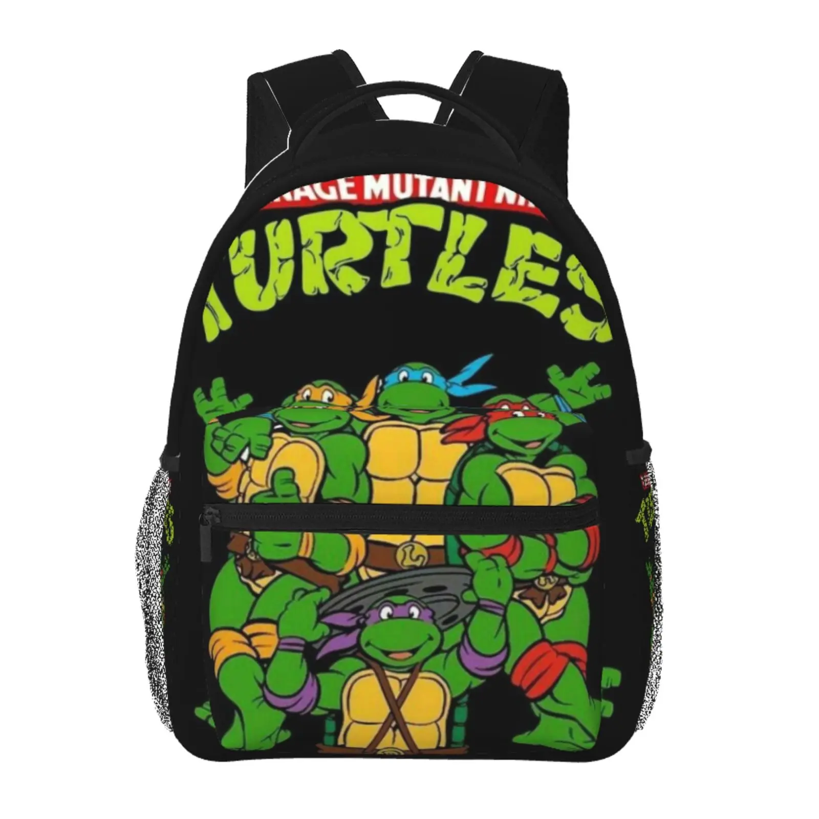 Anime Ninja Turtle2 Backpack, School bag Cute Girls Boys Teens Backpacks Kawaii Kids Lightweight backpack with adjustable straps Bookbag with for office travel bag