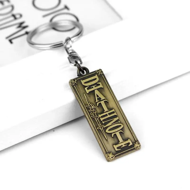 Anime Death Note Letter Keychain Classic Skull Pendant Leather Chain Necklaces Cosplay Jewelry Gift for Women Men Accessory ﻿