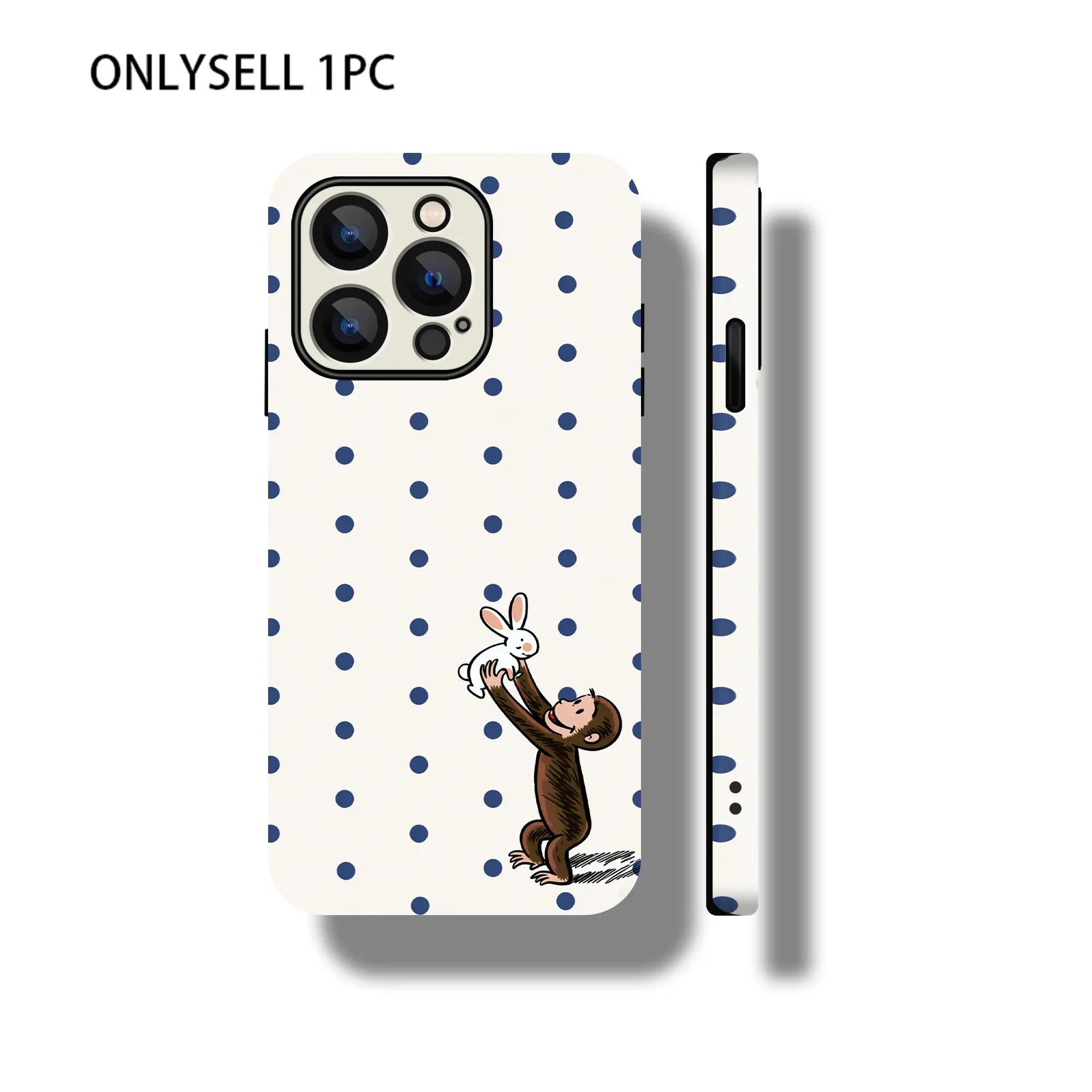 Curious George Phone Case, Phone Shell – Cute Cartoon Monkey Protective Case for iPhone 11-17 Pro Max, Air, Fan Gift