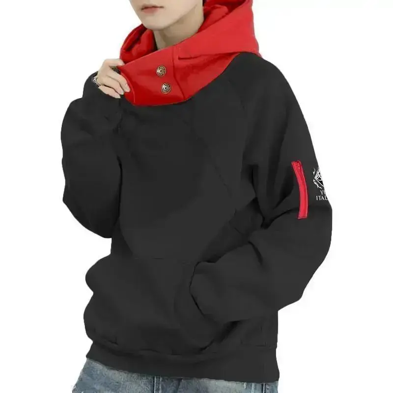 Unisex Anime Hoodie Cosplay Costume Men Black 3D Novelty Hooded Sweatshirt Pullover Jacket Outerwear Coat for Women(Sheets)