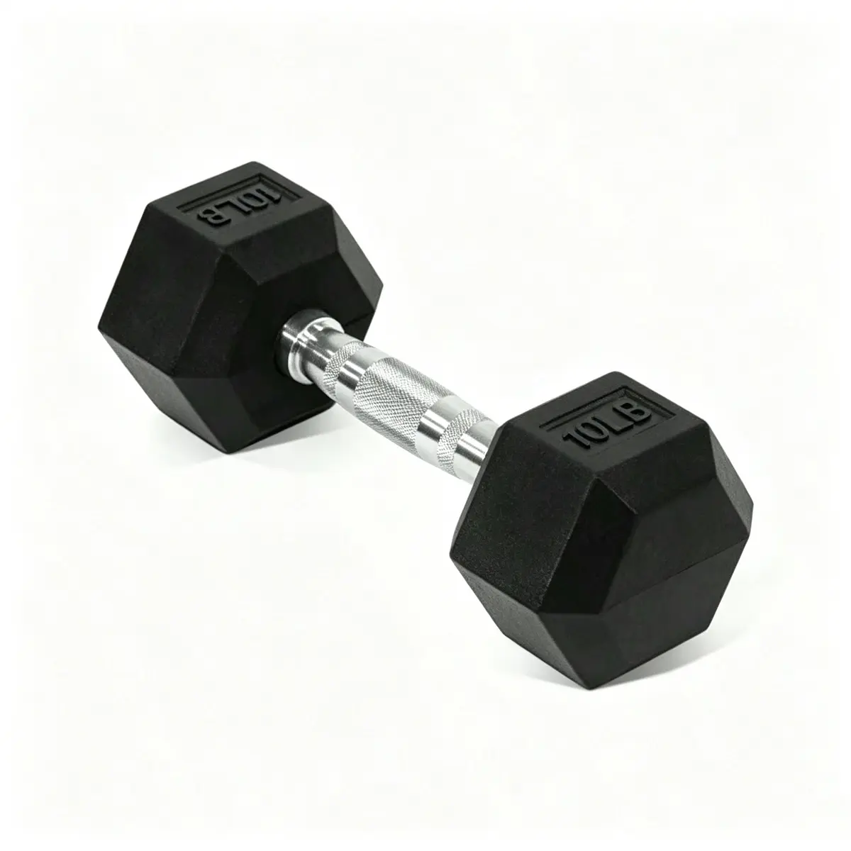 Rubber-coated hexagonal dumbbells, non-slip and anti-roll, suitable for full-body strength training, available in various sizes and weights, suitable for both men and women