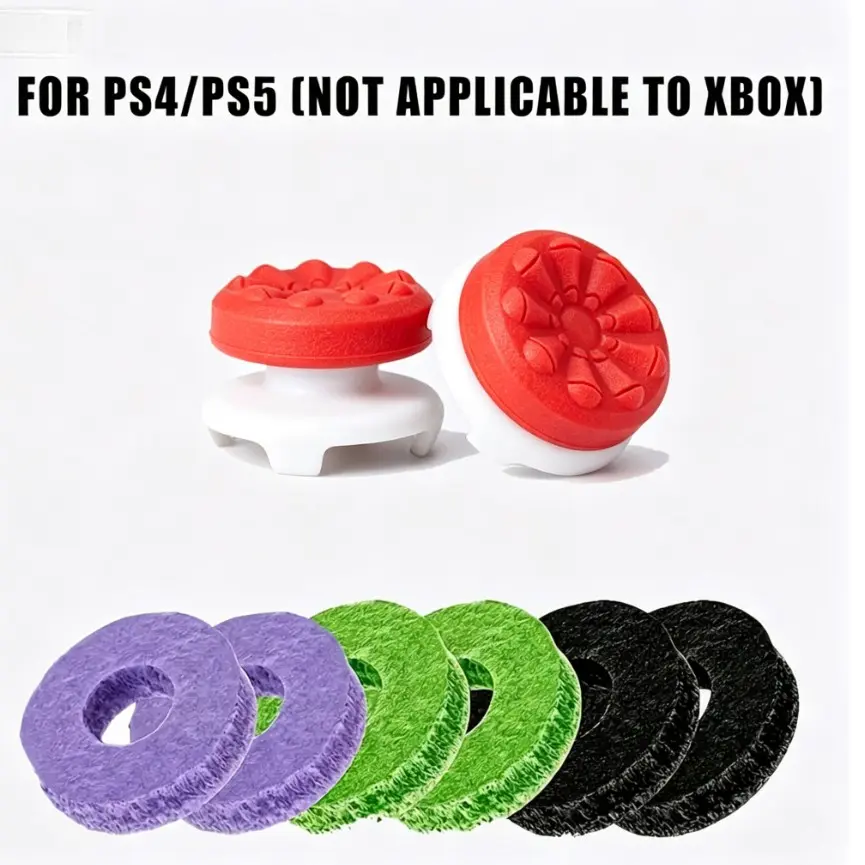 1 setNew Silicone Aim Assist Rings Set, 8 Pieces, Precision Control, Enhanced Grip, Thumbstick Performance Booster, Ps4/ps5/Switch Pro Controller Accessories