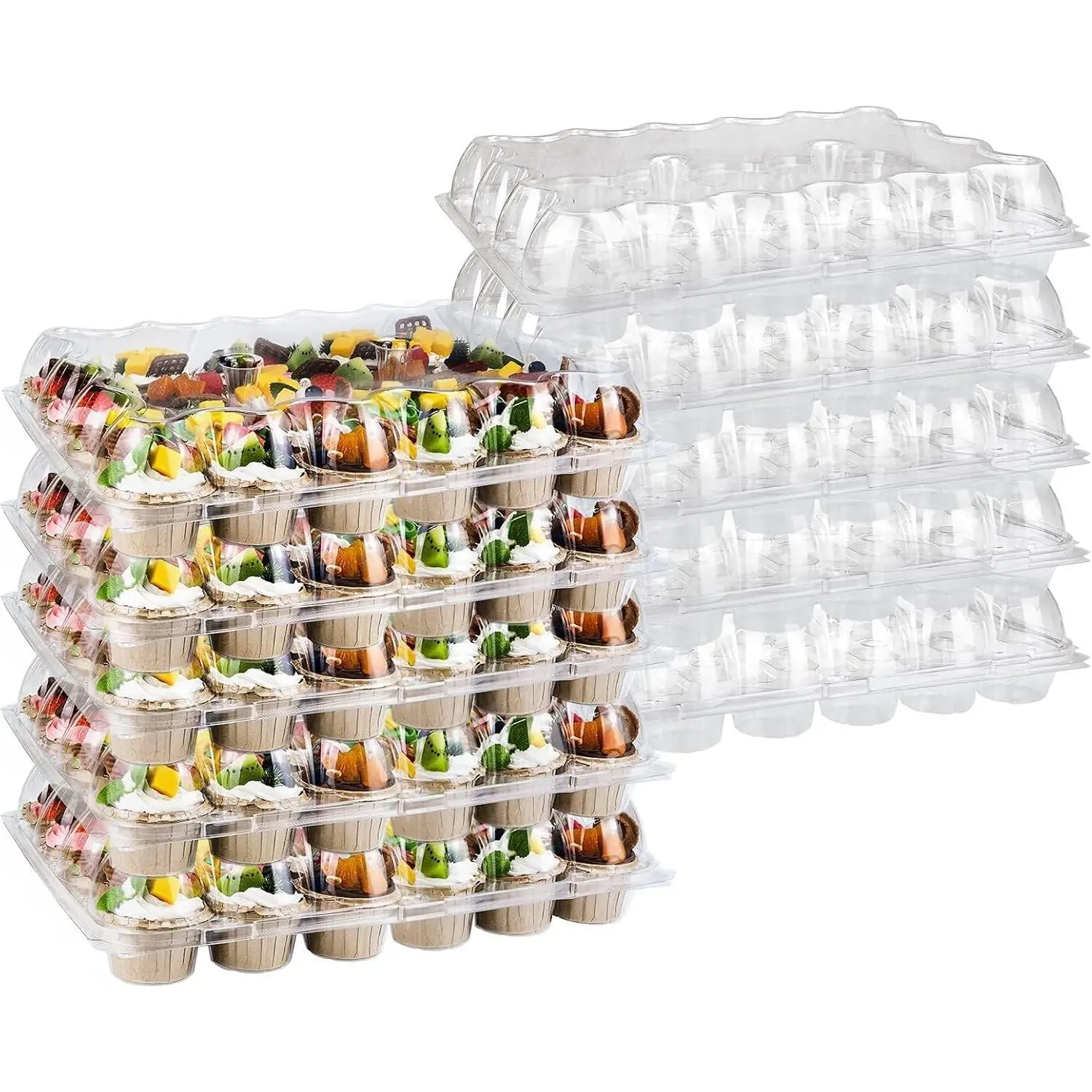 24 Counts x 10 Sets Cupcake Containers Cupcake Boxes
