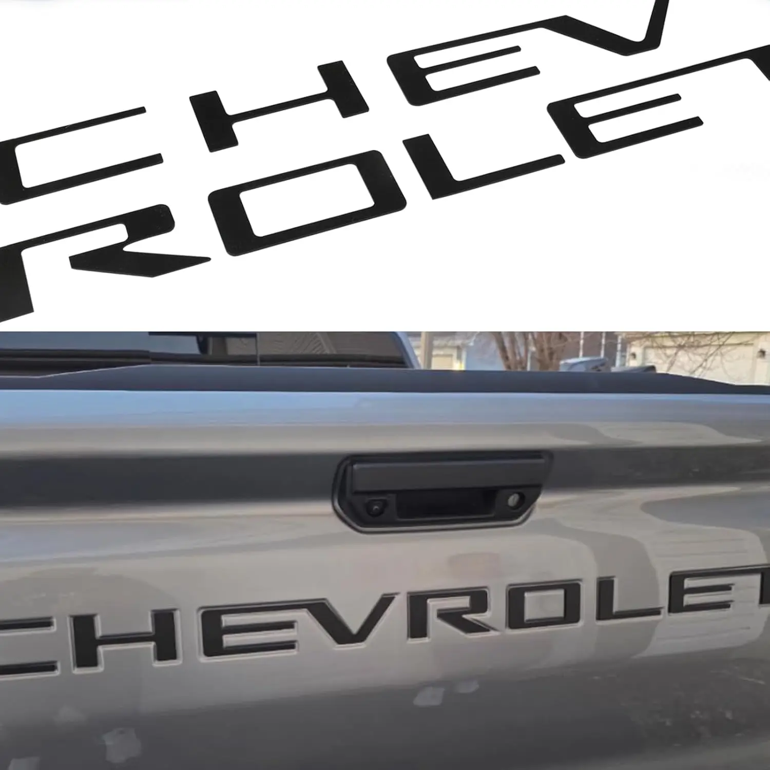Tailgate Insert Letters Compatible with 2023 2024 2025 Chevy Colorado 3D Emblems Badge with Strong Adhesive Matte Black