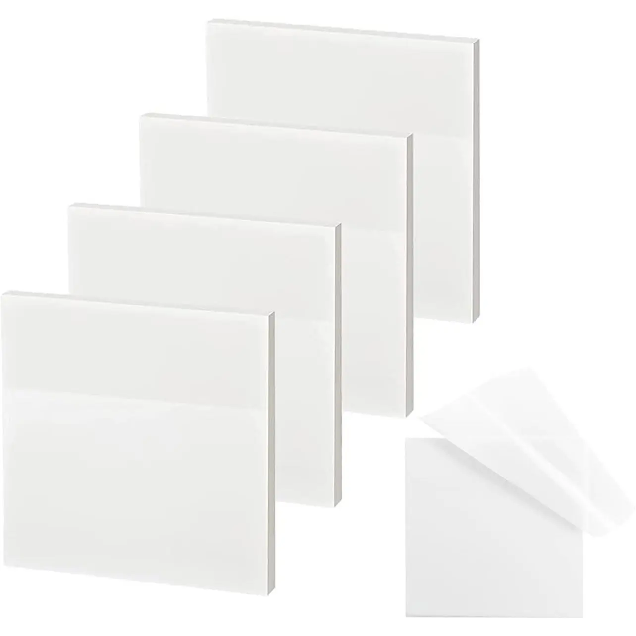 Transparent Sticky Notes - 3x3 inch Clear Sticky Notes  Self-Adhesive Translucent Sticky Note Pads for Books Annotation, See Through Sticky Note (200 Sheets)