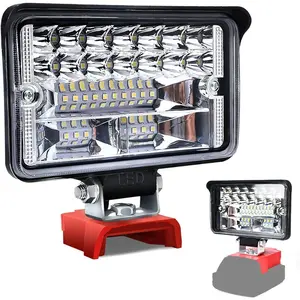 Cordless LED Work Light Work  with Milwaukee 18V m18 Battery, 80W 6000LM Portable m18 Flashlight Job Site Lighting, Camping, Garage Lighting (Battery not Included)