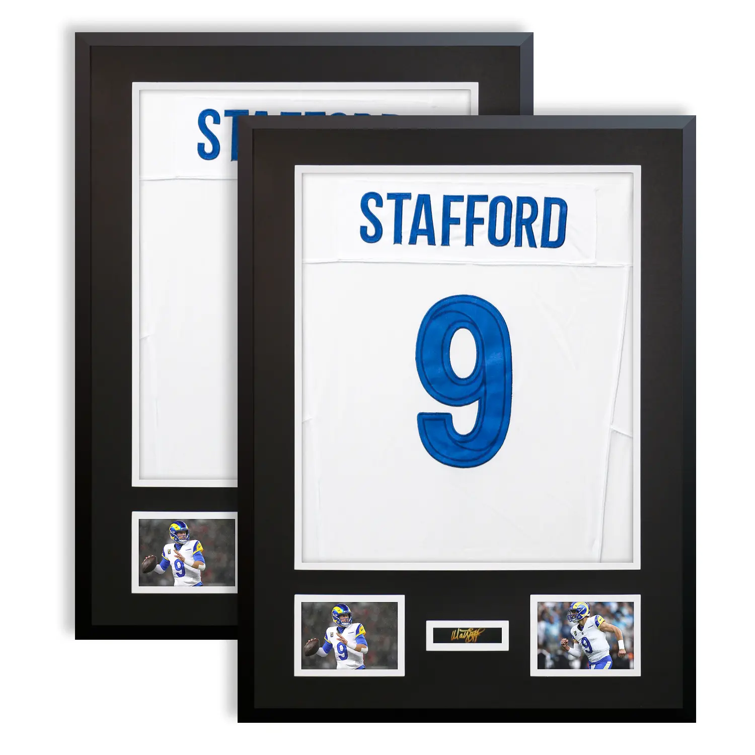 2-Pack Aluminum Alloy Jersey Display Case (31.5"x23.6") - Durable Sturdy High Quality Metal Photo Frame with Mat, Pinboard, Shatterproof Plexiglass, Hanging Kit for Football, Basketball Shirt Wall Display, Aluminum Alloy Frame