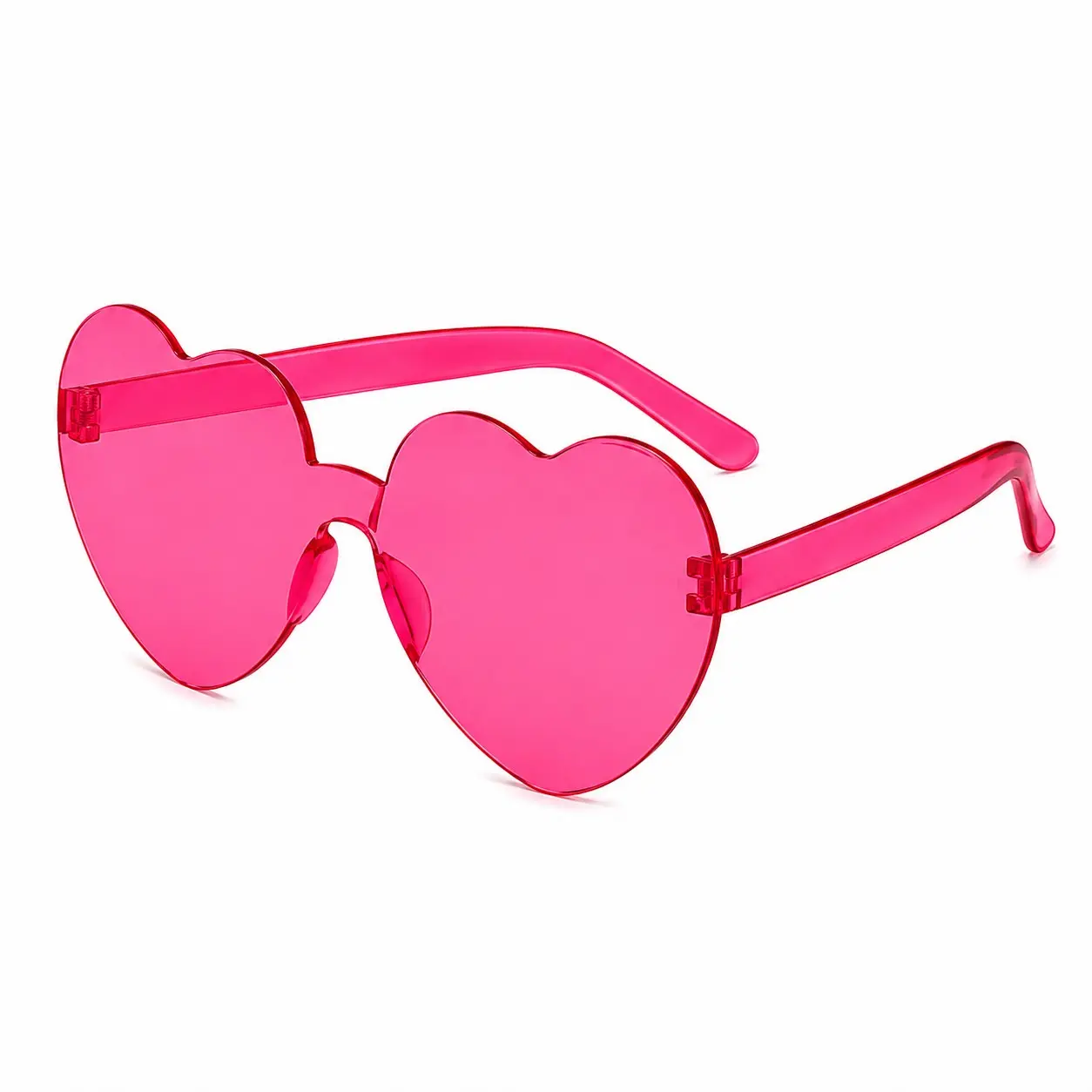 Heart-Shaped Glasses for Men and Women, Frameless Colorful Party Sunglasses, Neon Hippie Style, Retro Costume Eyewear, Magic Colors, Party Decor, Party Accessory, Daily Wear