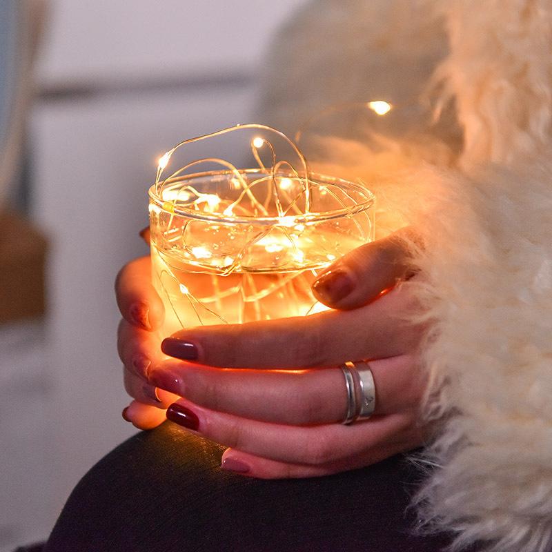 Mini Battery-Powered LED String Lights, Star Firefly Lights for DIY Wreaths, Indoor Outdoor Christmas Decorations, Warm, Led Mood Light