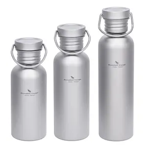 Boundless Voyage Titanium Water Bottle for Home and Outdoor, Leak-Proof Single-Wall Metal Cup, Durable Ta1 Titanium, 400ML, 550ML, 750ML