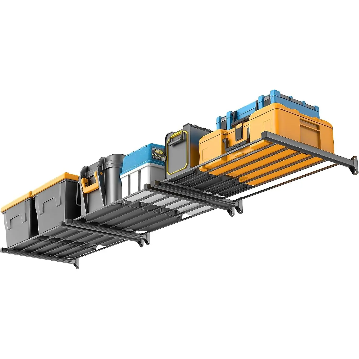 Wall Mount Garage Storage Shelves Organizer Heavy Duty 33"x 24" | 3-Pack Garage Storage Rack Floating Shelves for Storage Bins, Power Tools Max Load 525lb Black