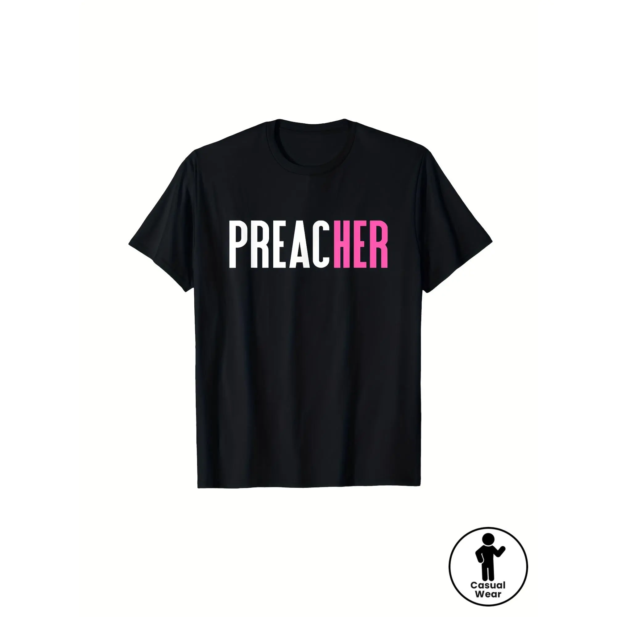 Men' Vintage Preacher T-Shirt - All-Season Religious Clergy Apparel, Round Neck Tee Suitable for Casual Attire, Church Events & Outdoor Activities - Machine Washable Clergy Outfit