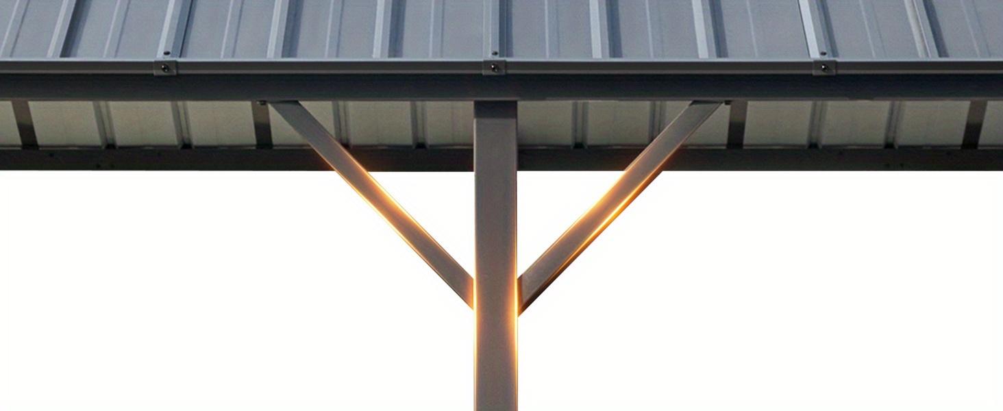 Metal Carport 10'x20' Heavy Duty, Multi-Use Shelter with Powder-Coated Steel Roof and Frame, Outdoor Carport Canopy Shelter for Car, Truck and Boat