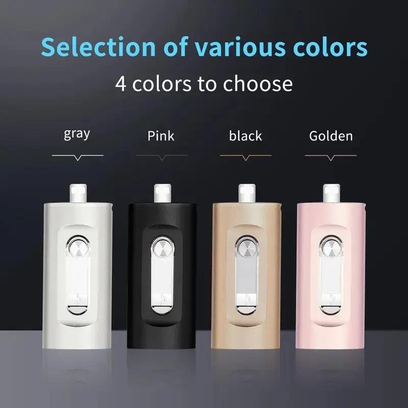 4 in 1 USB 3.0 Flash Drive for iPhone Type-C, 64GB-1TB, OTG Pen Drive, Micro USB Stick, iOS Android OTG Type C, USB Flash Drives